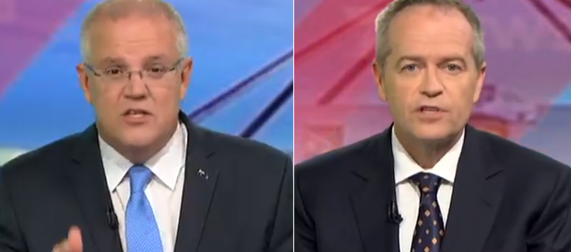 Scott Morrison and Bill Shorten square off in last night's leaders debate in Perth.
